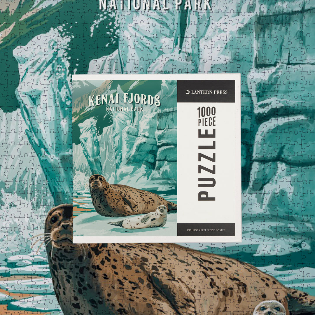 Kenai Fjords National Park, Alaska, Painterly Series, Jigsaw Puzzle Puzzle Lantern Press 