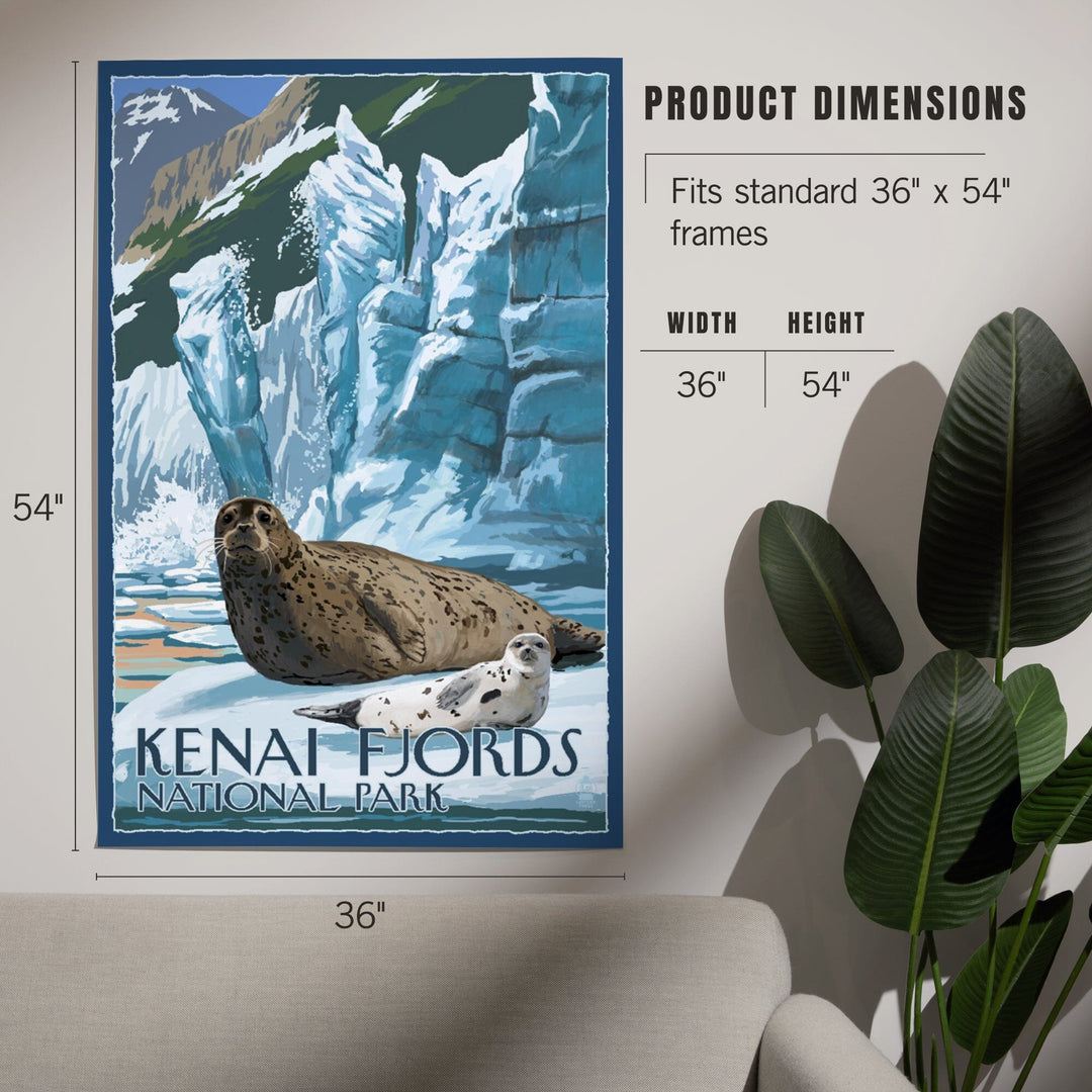 Kenai Fjords National Park, Alaska, Seals and Ice Shelf, Art & Giclee Prints Art Lantern Press 