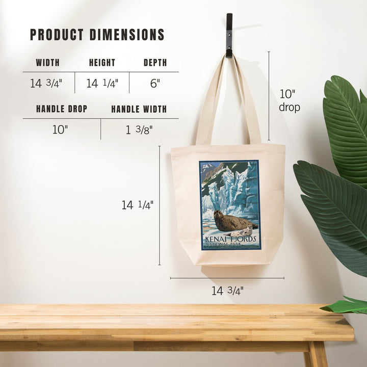 Kenai Fjords National Park, Alaska, Seals and Ice Shelf, Tote Bag Totes Lantern Press 