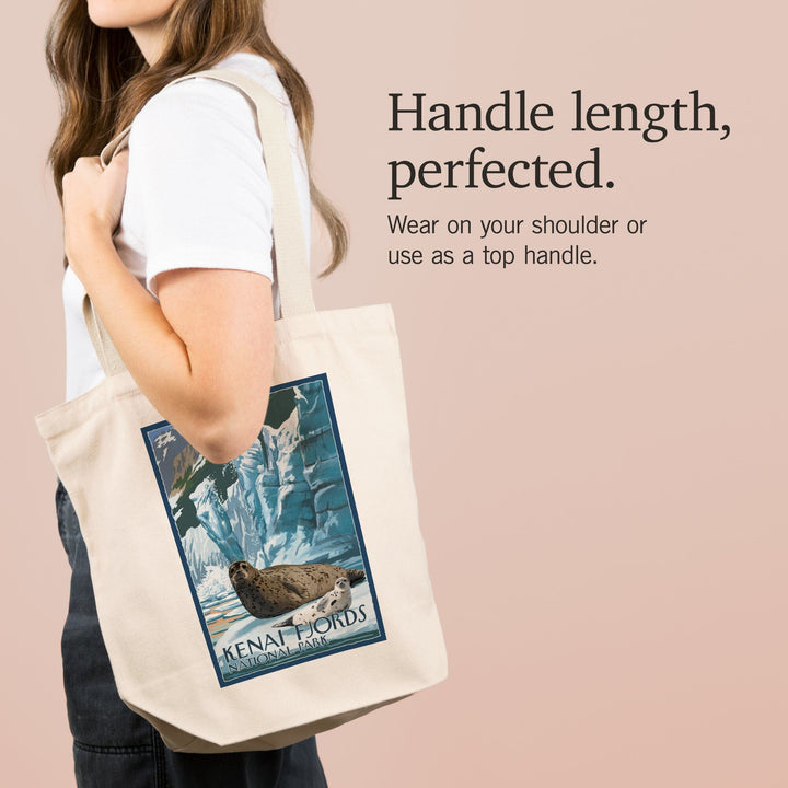 Kenai Fjords National Park, Alaska, Seals and Ice Shelf, Tote Bag Totes Lantern Press 