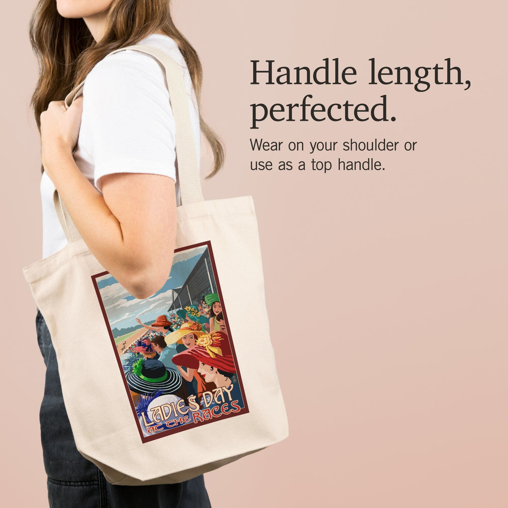 Kentucky, Ladies Day at the Track Horse Racing, Tote Bag Totes Lantern Press 
