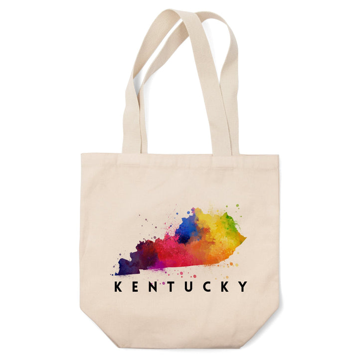 Kentucky, State Abstract Watercolor, Lantern Press Artwork, Tote Bag - Lantern Press