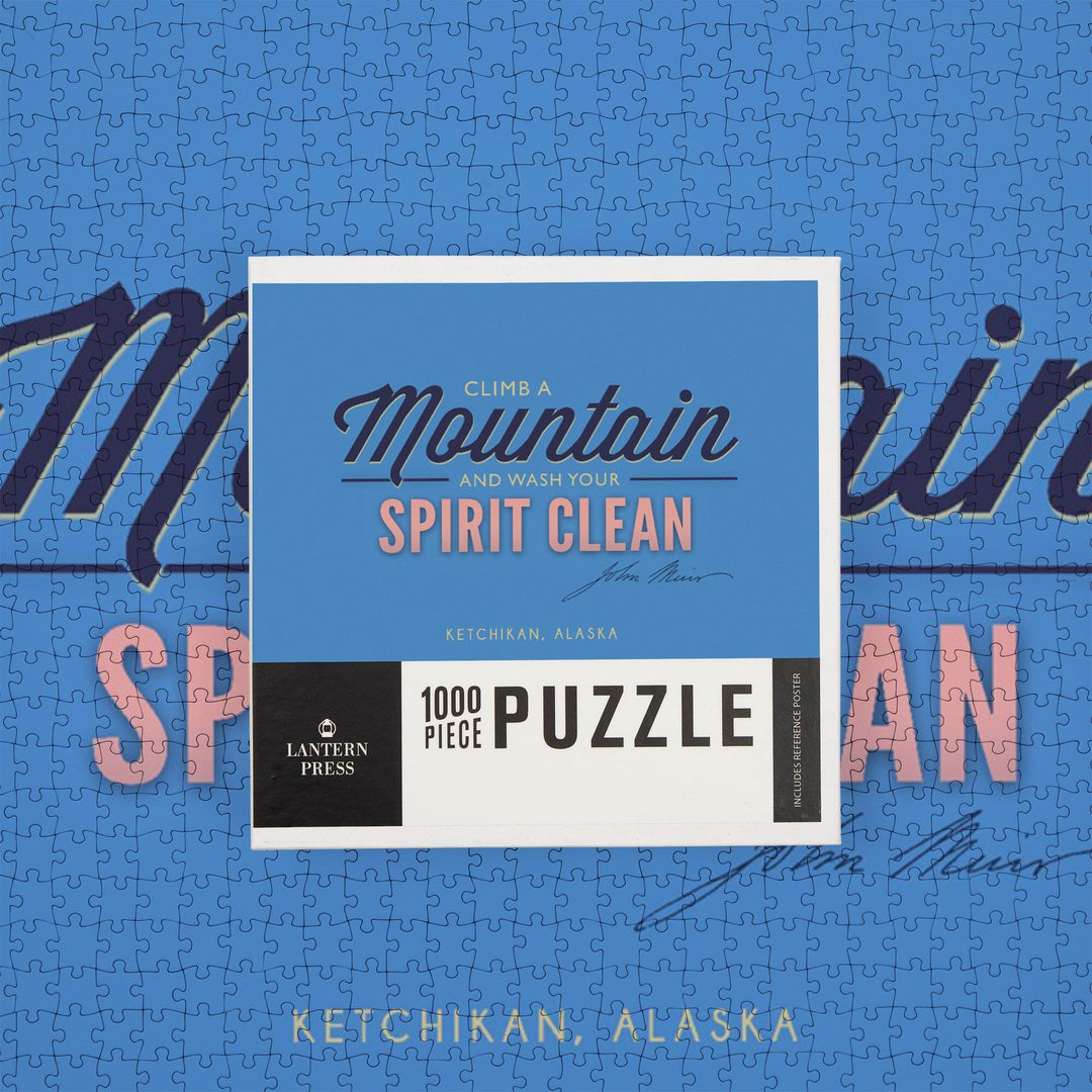 Ketchikan, Alaska, Climb A Mountain, John Muir, Jigsaw Puzzle Puzzle Lantern Press 
