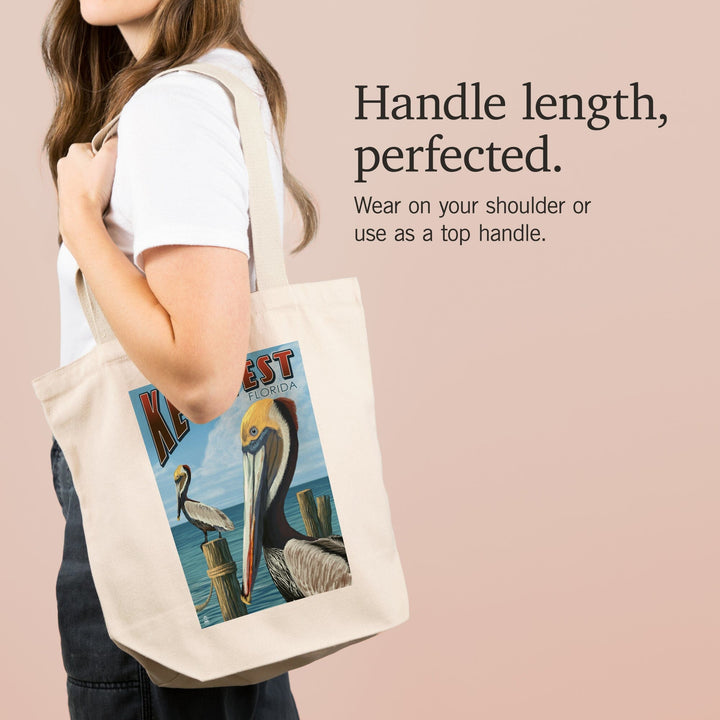 Key West, Florida, Brown Pelican, Tote Bag Totes Lantern Press 