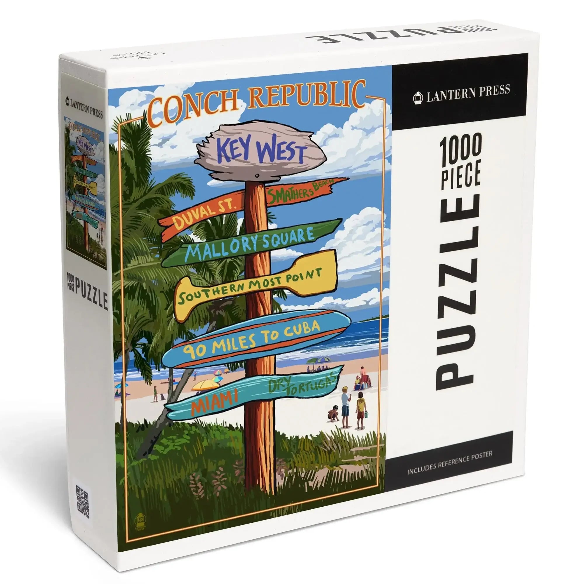Key West, Florida, Conch Republic, Destinations Sign, 1000 piece