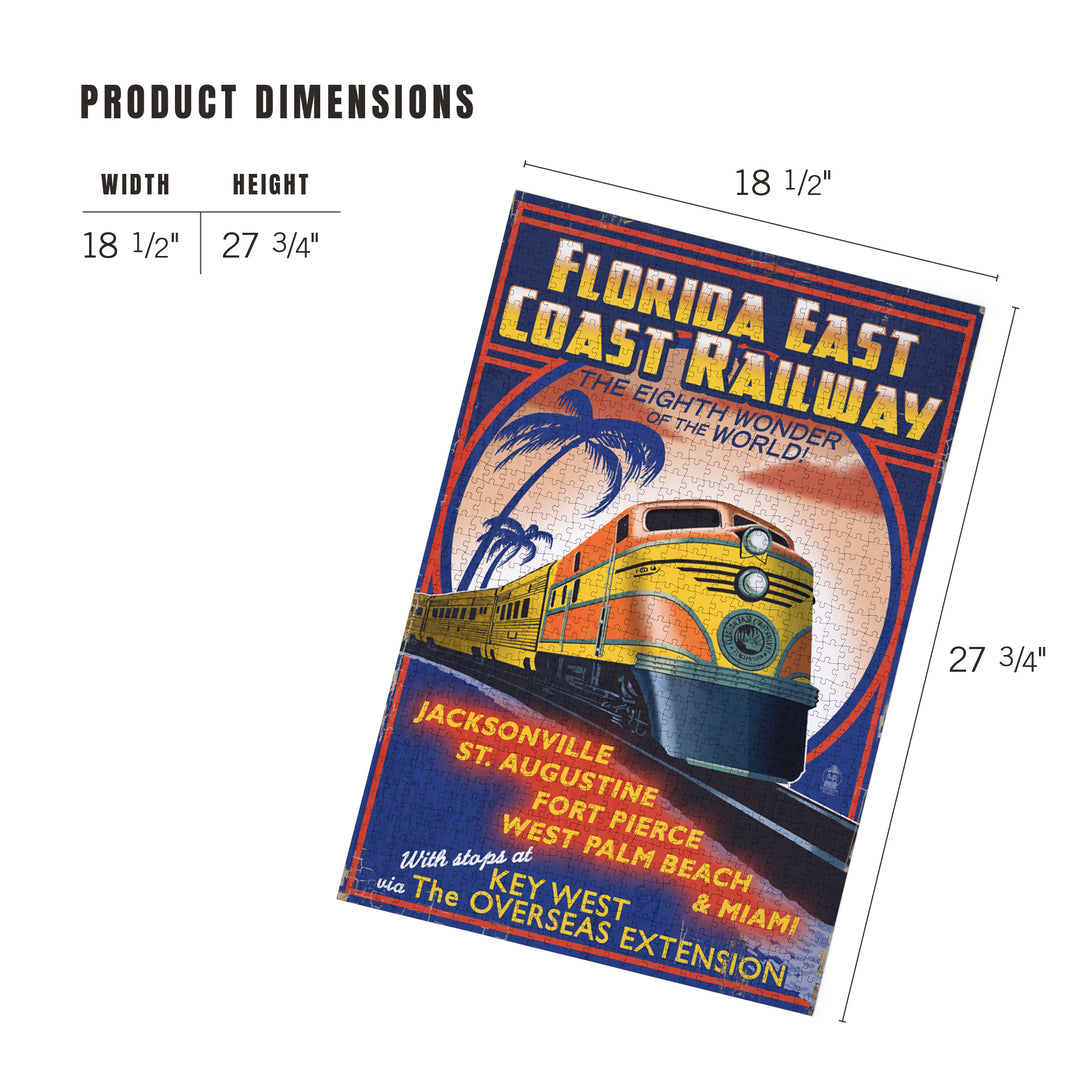 Key West, Florida, East Coast Railway, Jigsaw Puzzle Puzzle Lantern Press 