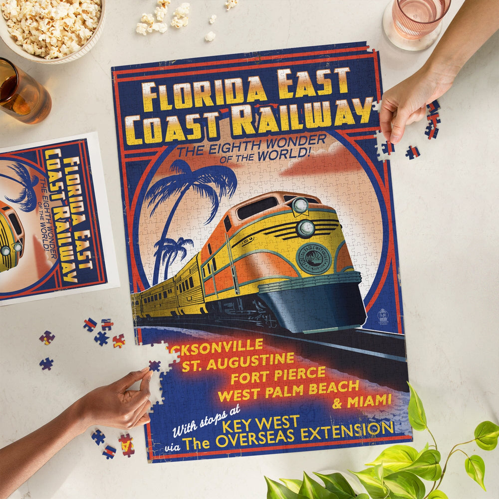 Key West, Florida, East Coast Railway, Jigsaw Puzzle Puzzle Lantern Press 