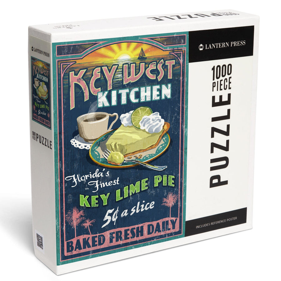 Key West, Florida, Key Lime Pie Vintage Sign, Jigsaw Puzzle Puzzle Lantern Press 