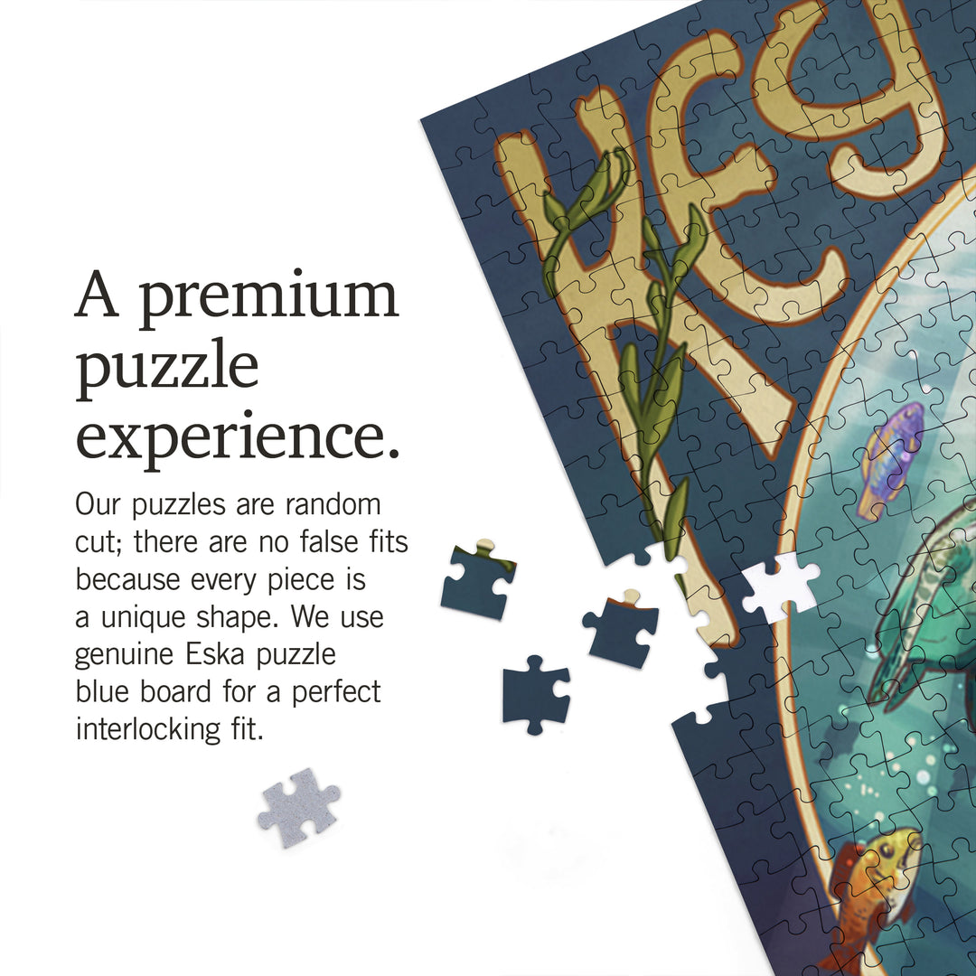 Key West, Florida, Mermaid, Jigsaw Puzzle Puzzle Lantern Press 
