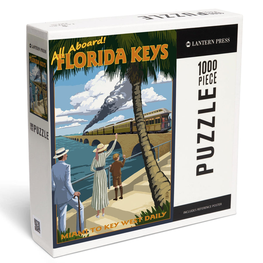 Key West, Florida, Railroad, Jigsaw Puzzle Puzzle Lantern Press 