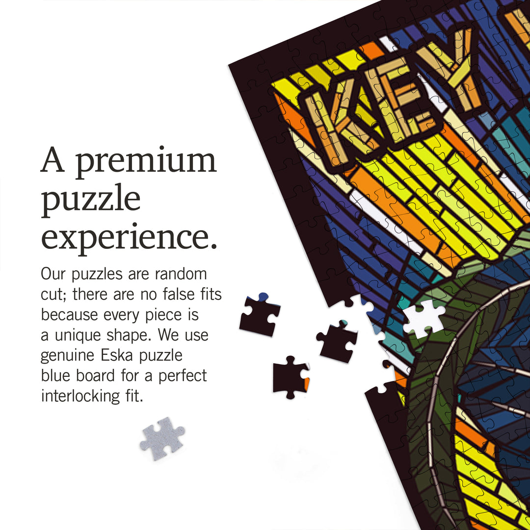Key West, Florida, Rooster Mosaic, Jigsaw Puzzle Puzzle Lantern Press 