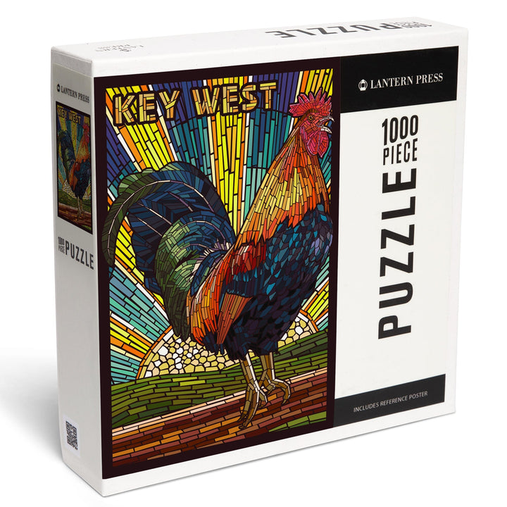 Key West, Florida, Rooster Mosaic, Jigsaw Puzzle Puzzle Lantern Press 