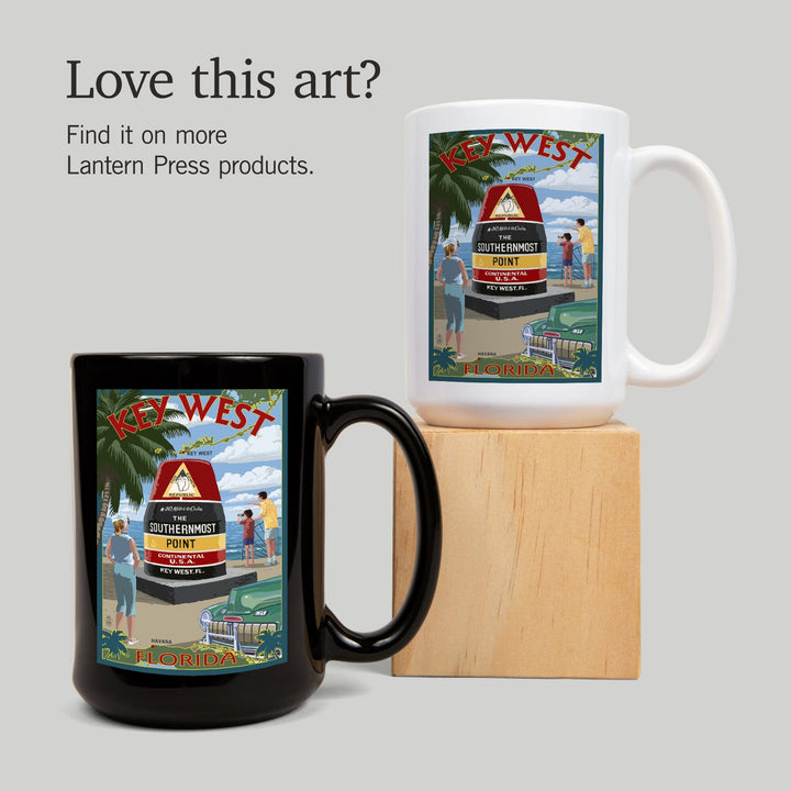 Key West, Florida, Southernmost Point, Ceramic Mug Mugs Lantern Press 