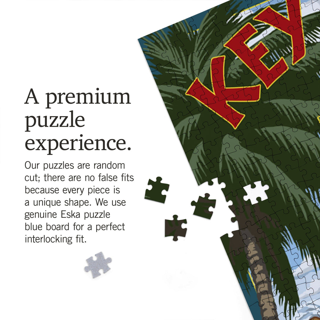 Key West, Florida, Southernmost Point, Jigsaw Puzzle Puzzle Lantern Press 