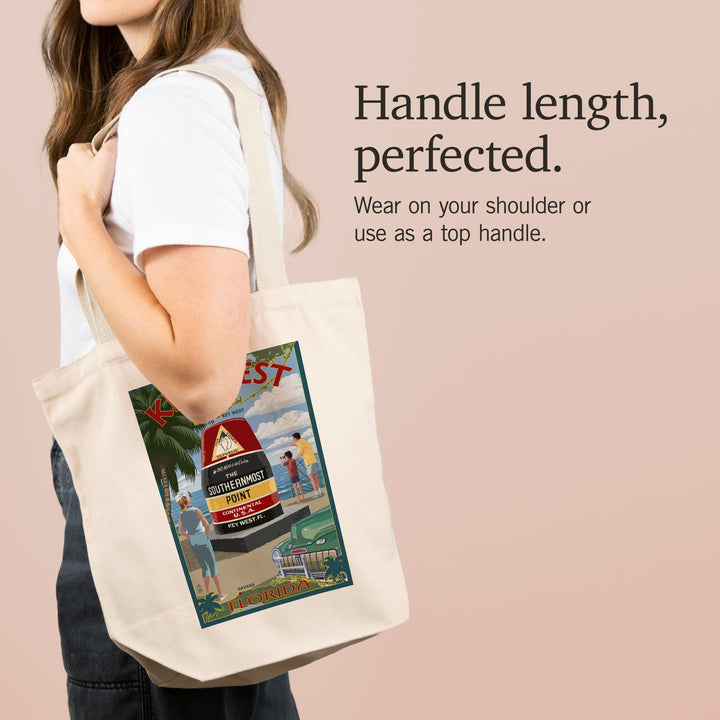 Key West, Florida, The Southernmost Point, Tote Bag Totes Lantern Press 