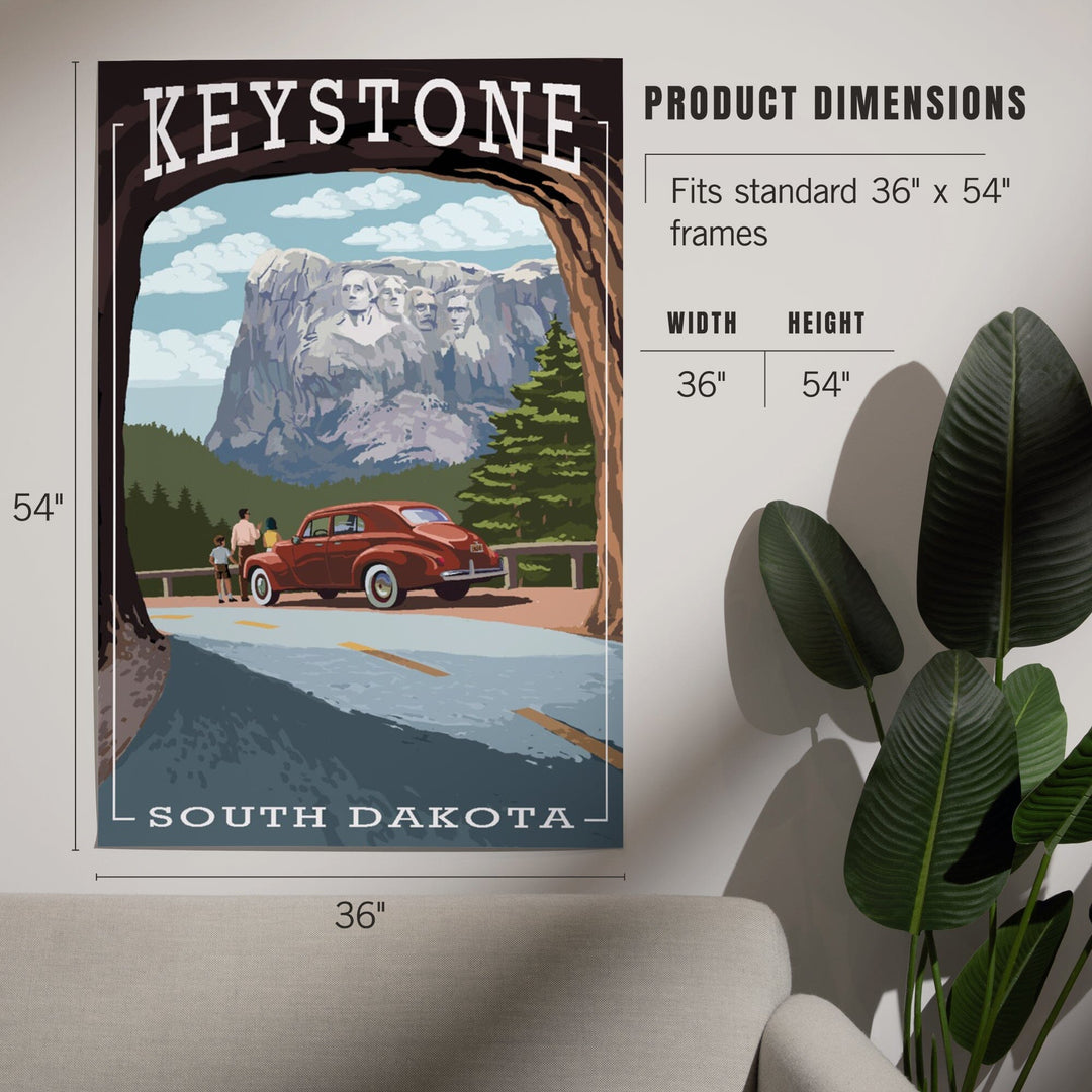 Keystone, South Dakota, Tunnel Scene, Art & Giclee Prints Art Lantern Press 