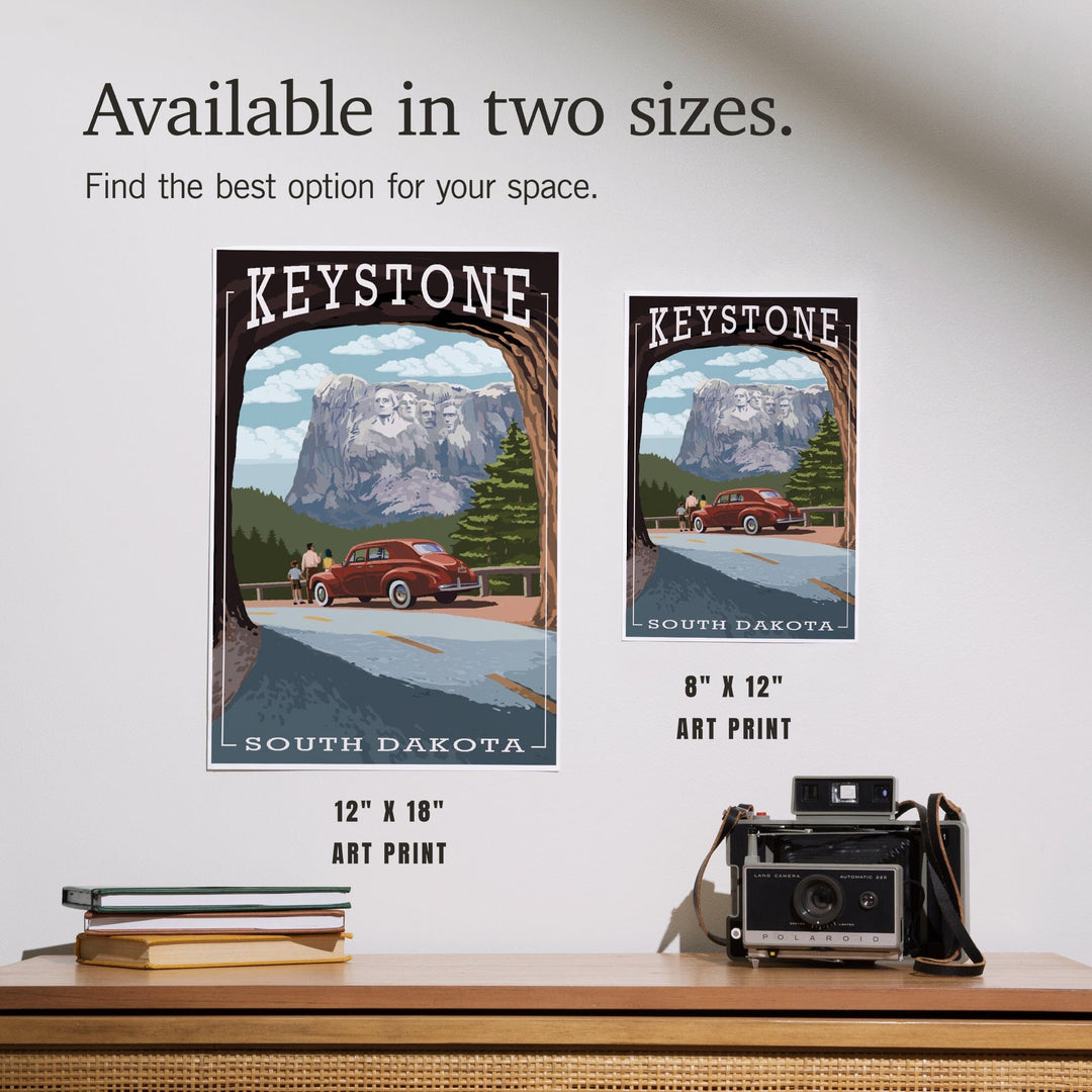 Keystone, South Dakota, Tunnel Scene, Art & Giclee Prints Art Lantern Press 