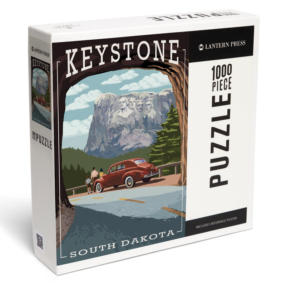Keystone, South Dakota, Tunnel Scene, Jigsaw Puzzle Puzzle Lantern Press 