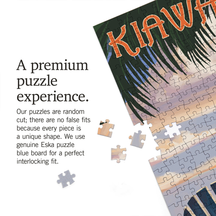 Kiawah Island, South Carolina, Adirondack and Palms, Jigsaw Puzzle Puzzle Lantern Press 