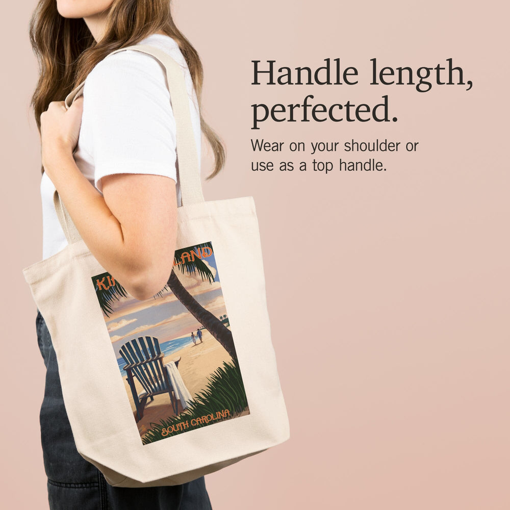 Kiawah Island, South Carolina, Adirondack and Palms, Tote Bag Totes Lantern Press 
