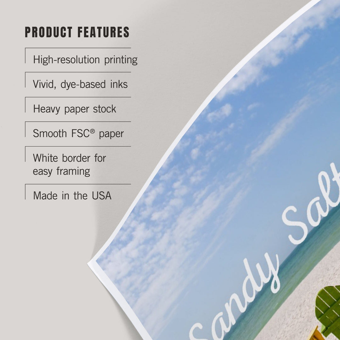 Kiawah Island, South Carolina, Sandy Salty Happy, Art & Giclee Prints Art Lantern Press 