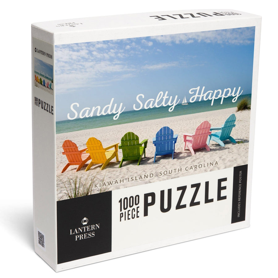 Kiawah Island, South Carolina, Sandy Salty Happy, Jigsaw Puzzle Puzzle Lantern Press 