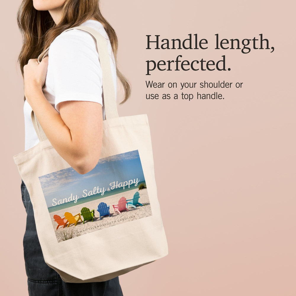 Kiawah Island, South Carolina, Sandy Salty Happy, Tote Bag Totes Lantern Press 