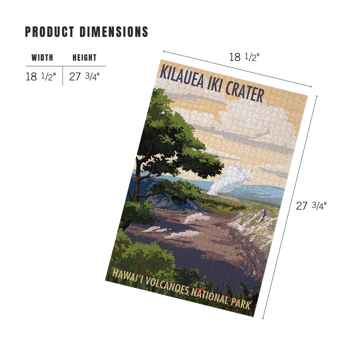 Kīlauea Iki Crater, Hawai‘i Volcanoes National Park, Jigsaw Puzzle Puzzle Lantern Press 