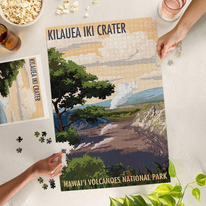 Kīlauea Iki Crater, Hawai‘i Volcanoes National Park, Jigsaw Puzzle Puzzle Lantern Press 
