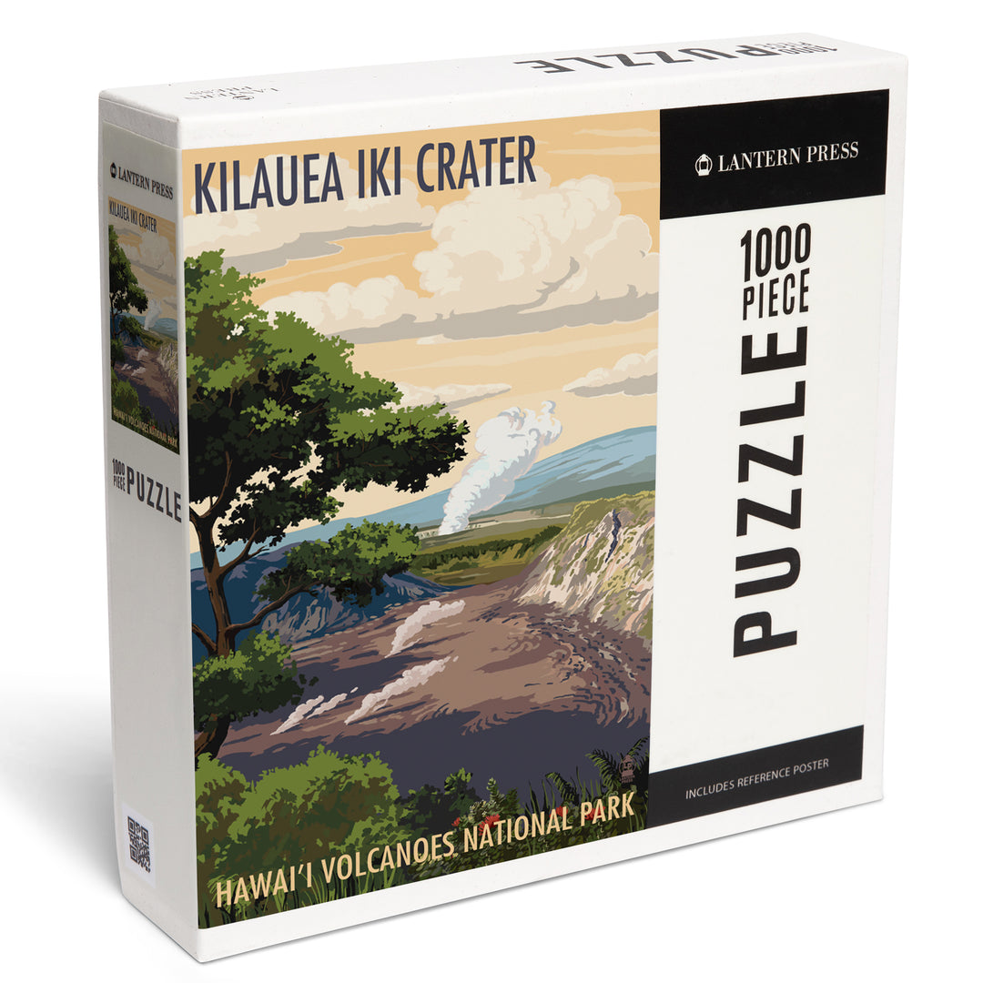 Kīlauea Iki Crater, Hawai‘i Volcanoes National Park, Jigsaw Puzzle Puzzle Lantern Press 