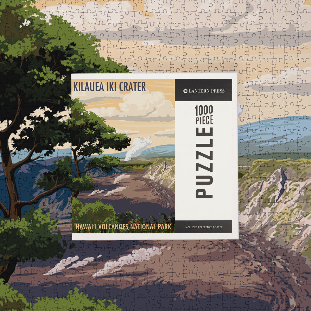 Kīlauea Iki Crater, Hawai‘i Volcanoes National Park, Jigsaw Puzzle Puzzle Lantern Press 