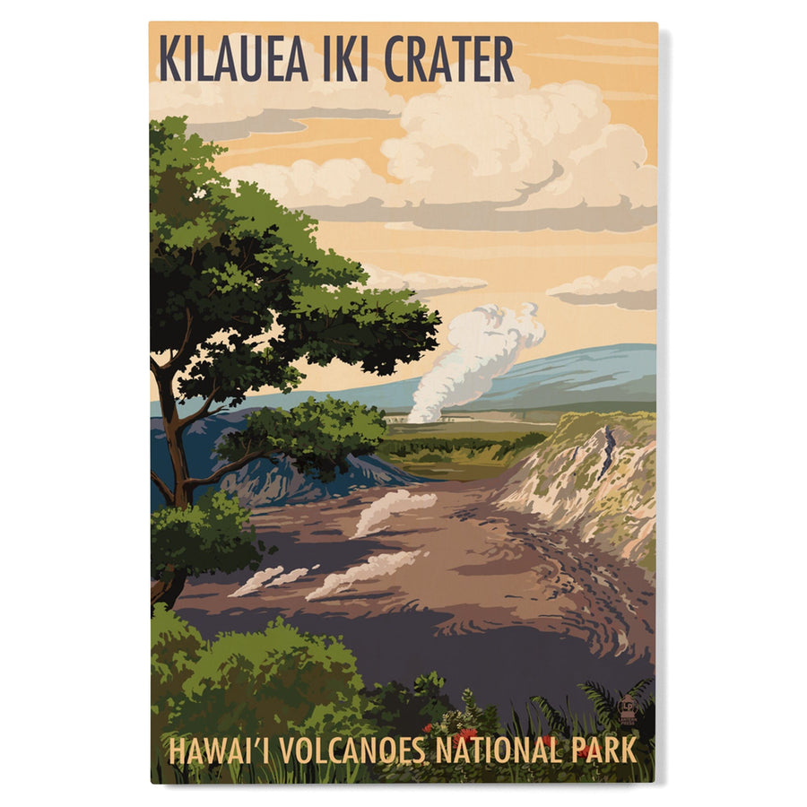 Kilauea Iki Crater, Hawaii Volcanoes National Park, Lantern Press Artwork, Wood Signs and Postcards Wood Lantern Press 