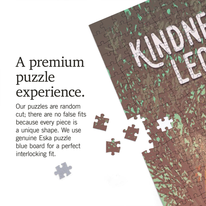 Kindness is Legendary, Bigfoot With Birds, Green, Jigsaw Puzzle - Lantern Press