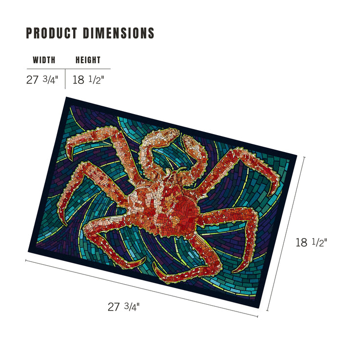 King Crab, Mosaic, Jigsaw Puzzle Puzzle Lantern Press 