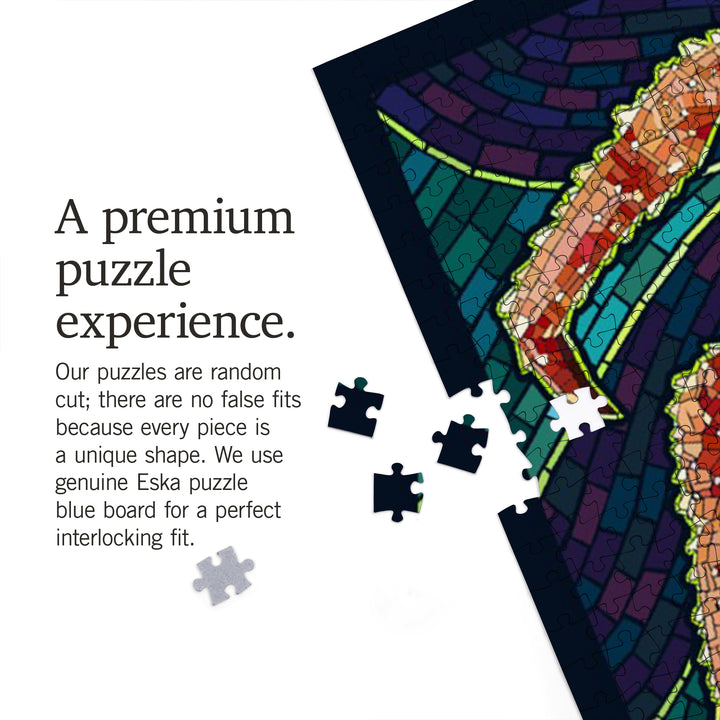 King Crab, Mosaic, Jigsaw Puzzle Puzzle Lantern Press 