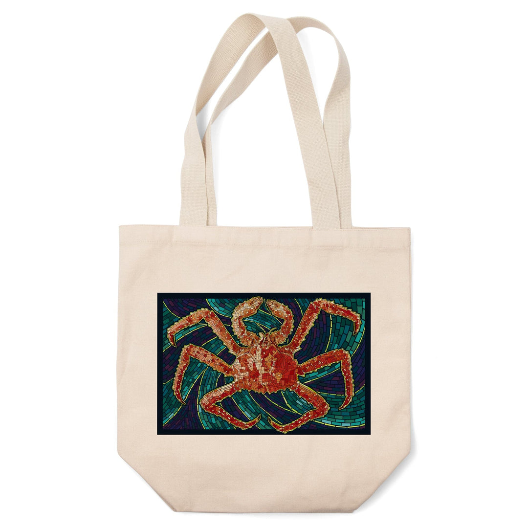 King Crab, Mosaic, Lantern Press Poster, Tote Bag - Lantern Press