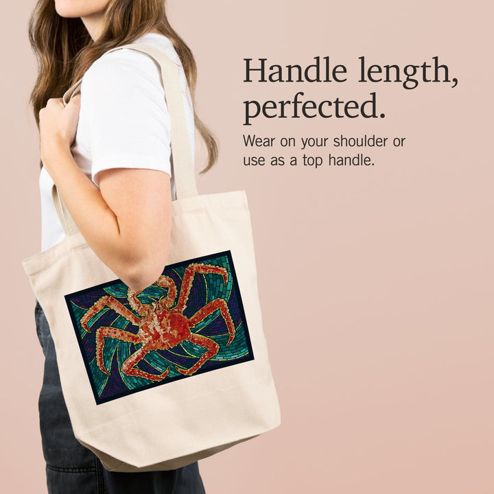 King Crab, Mosaic, Tote Bag Totes Lantern Press 