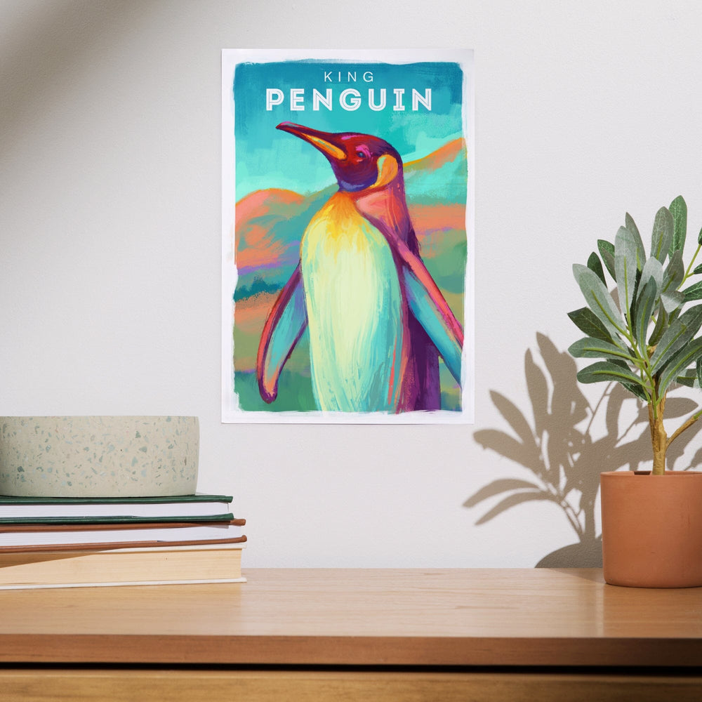 King Penguin, Vivid Series, Art & Giclee Prints Art Lantern Press 