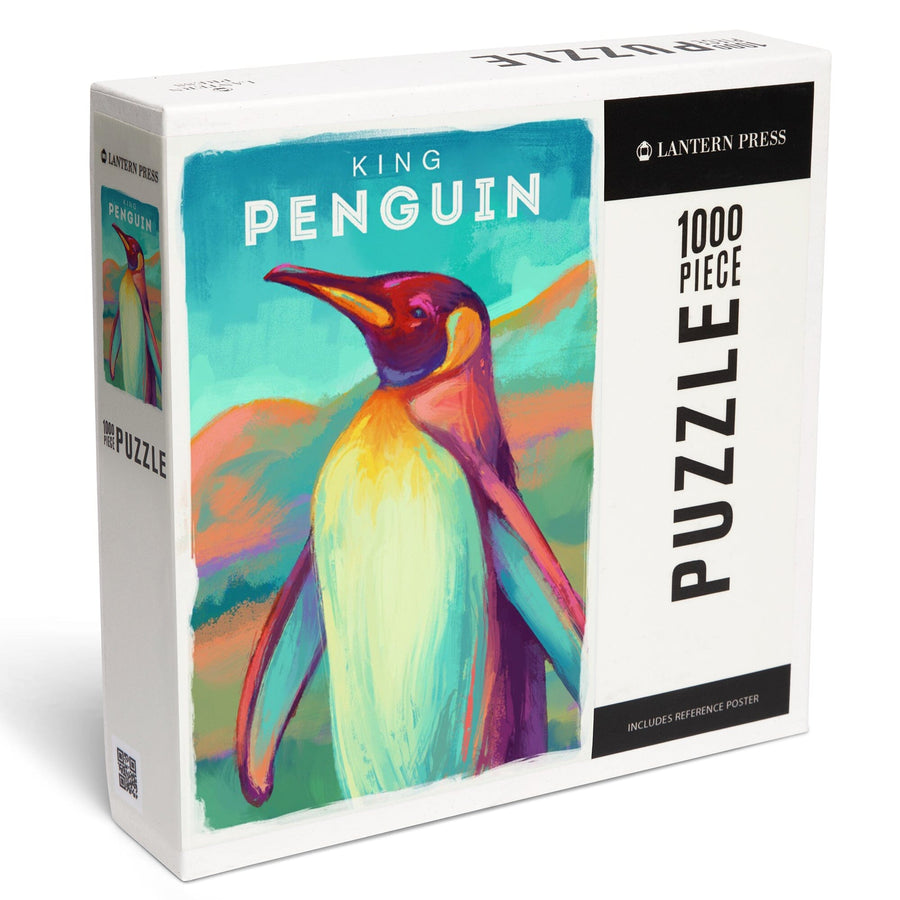 King Penguin, Vivid Series, Jigsaw Puzzle Puzzle Lantern Press 