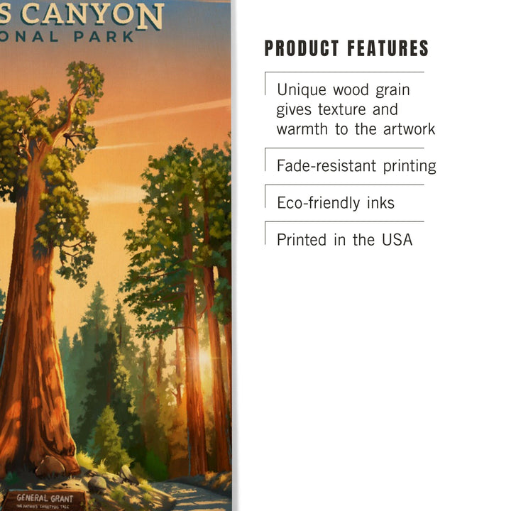 Kings Canyon National Park, California, General Grant, Oil Painting, Lantern Press Artwork, Wood Signs and Postcards - Lantern Press