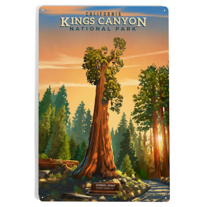 Kings Canyon National Park, California, General Grant, Oil Painting, Metal Signs Metal Lantern Press 