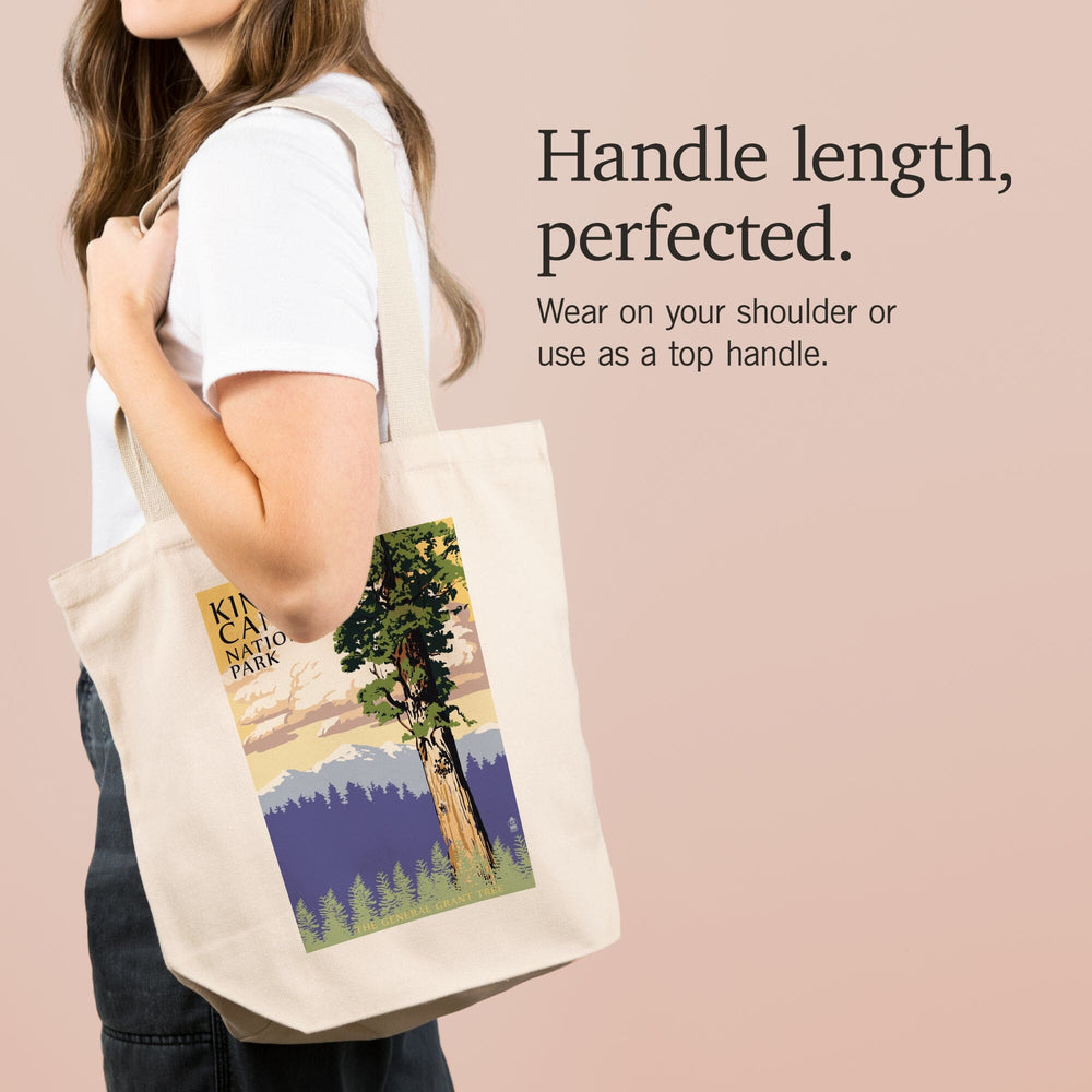 Kings Canyon National Park, California, General Grant Tree and Mountains, Tote Bag Totes Lantern Press 