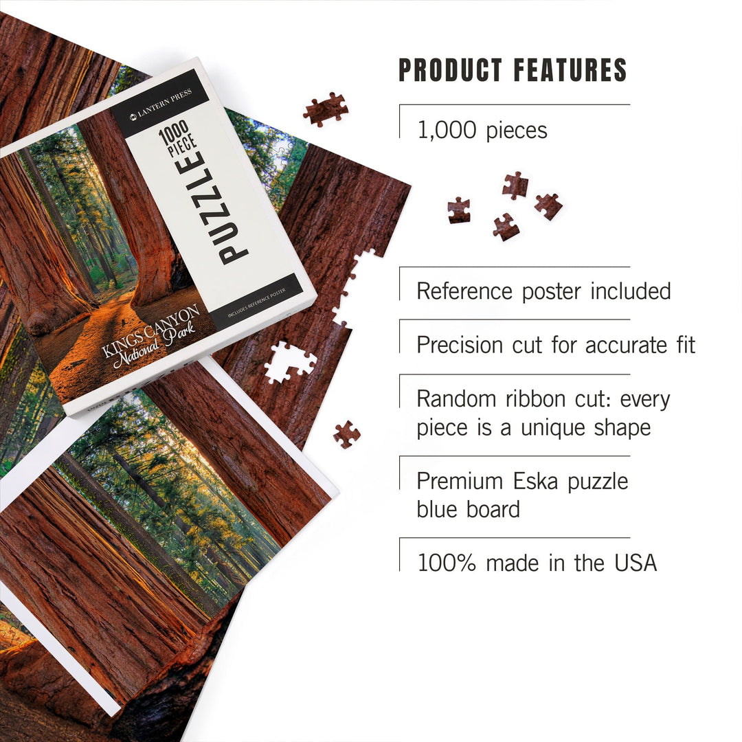 Kings Canyon National Park, California, Grants Grove, Jigsaw Puzzle Puzzle Lantern Press 