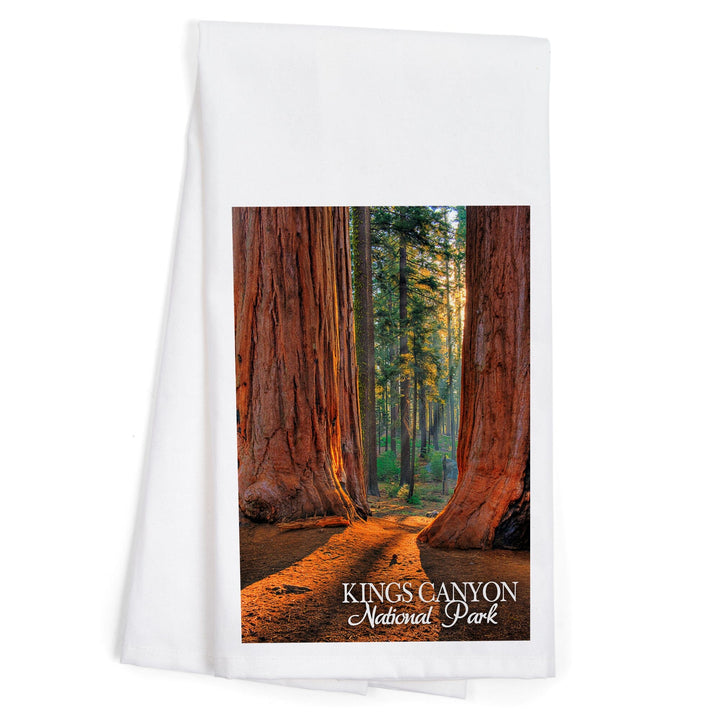 Kings Canyon National Park, California, Grants Grove, Organic Cotton Kitchen Tea Towels Kitchen Lantern Press 