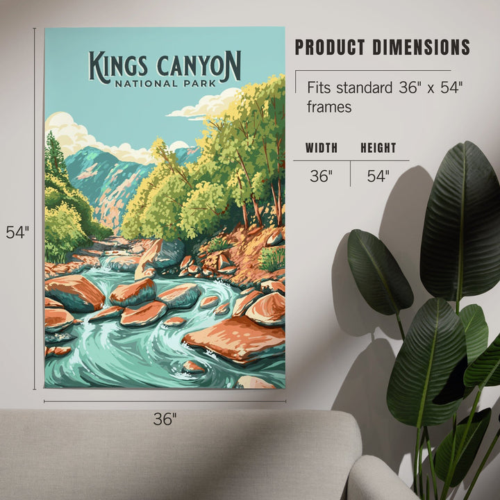 Kings Canyon National Park, California, Painterly National Park Series, Art & Giclee Prints - Lantern Press