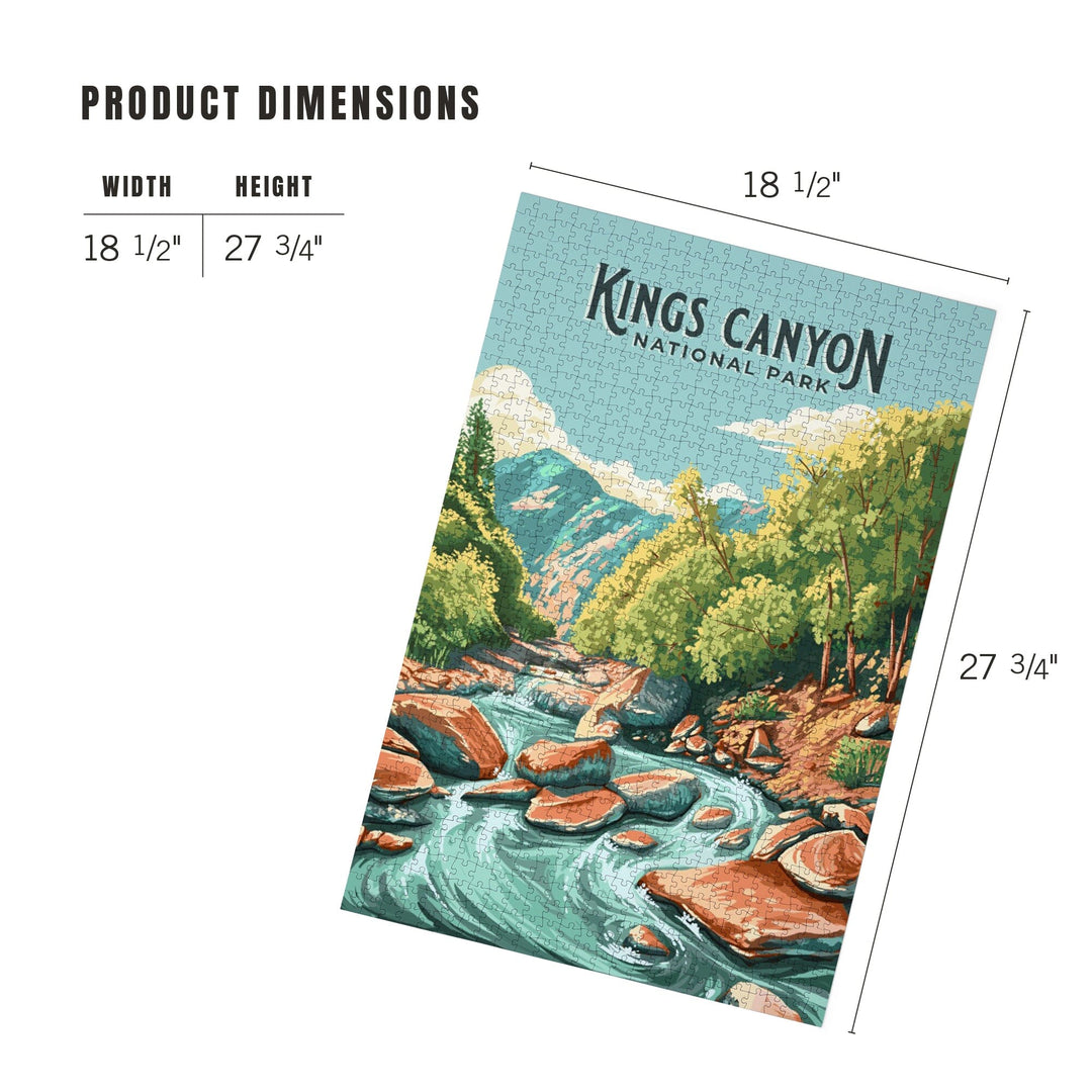 Kings Canyon National Park, California, Painterly National Park Series, Jigsaw Puzzle Puzzle Lantern Press 