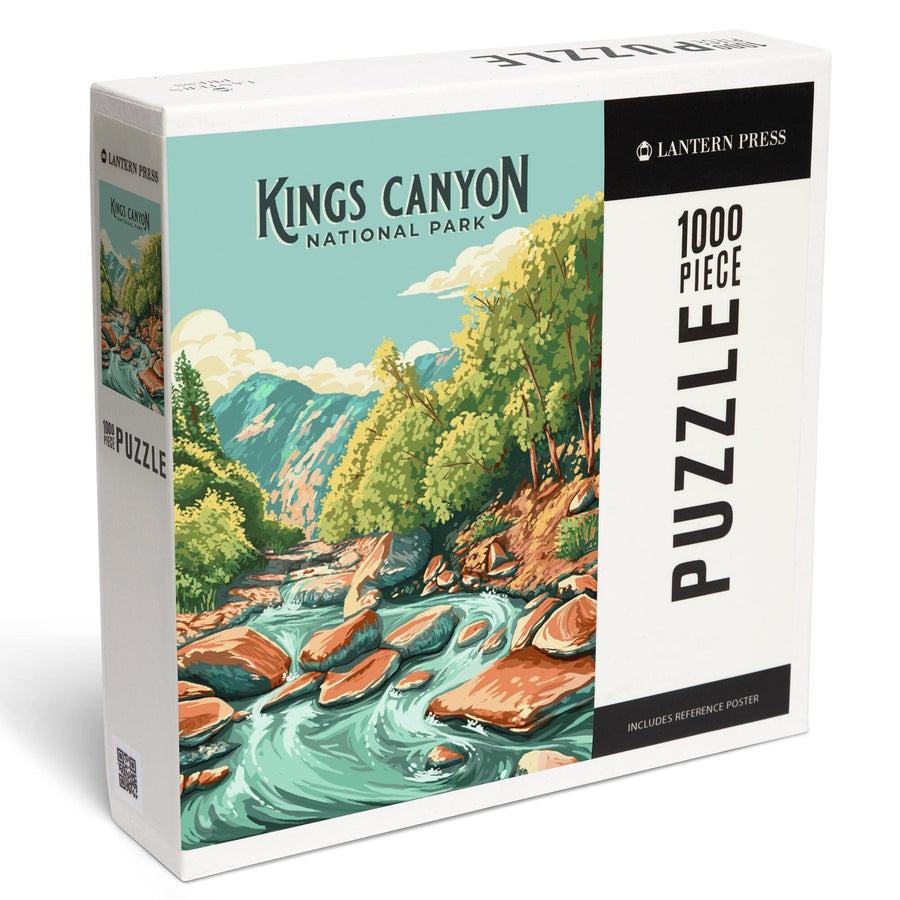 Kings Canyon National Park, California, Painterly National Park Series, Jigsaw Puzzle Puzzle Lantern Press 