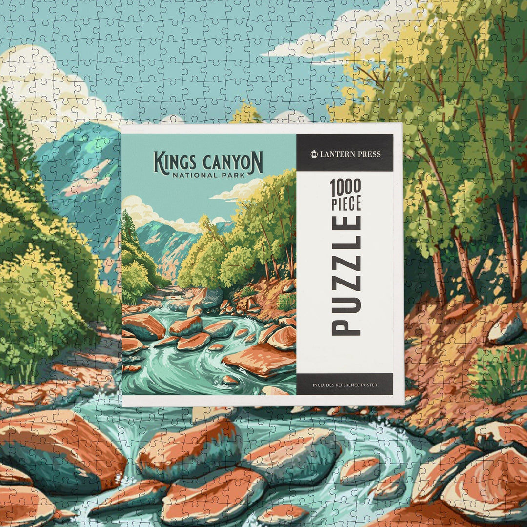 Kings Canyon National Park, California, Painterly National Park Series, Jigsaw Puzzle Puzzle Lantern Press 