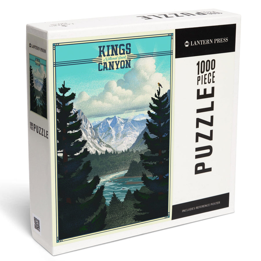 Kings Canyon National Park, Lithograph, Jigsaw Puzzle Puzzle Lantern Press 