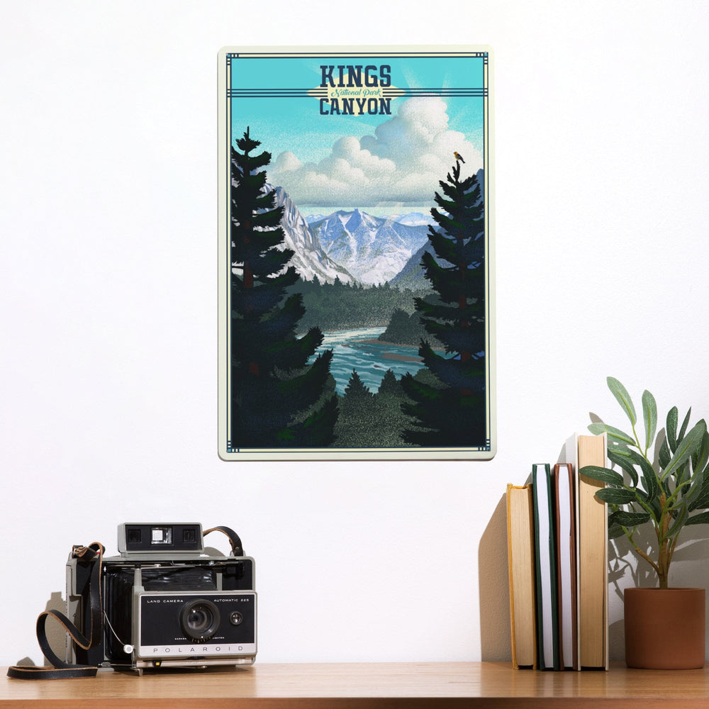 Kings Canyon National Park, Lithograph, Metal Signs Metal Lantern Press 